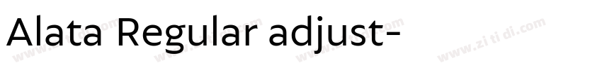 Alata Regular adjust字体转换 Alata Regular adjust字体转换